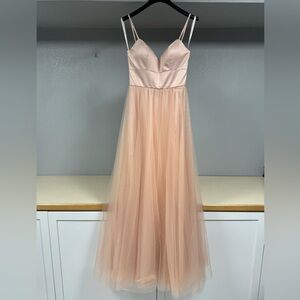 Morilee by Madeline‎ Gardner 153 Satin Tulle Dress Size 6 Blush